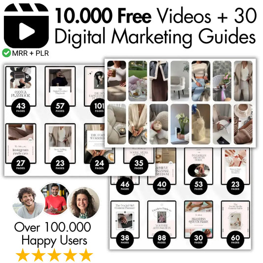 10.000+ Free Faceless Videos + 30 Digital Marketing Guides